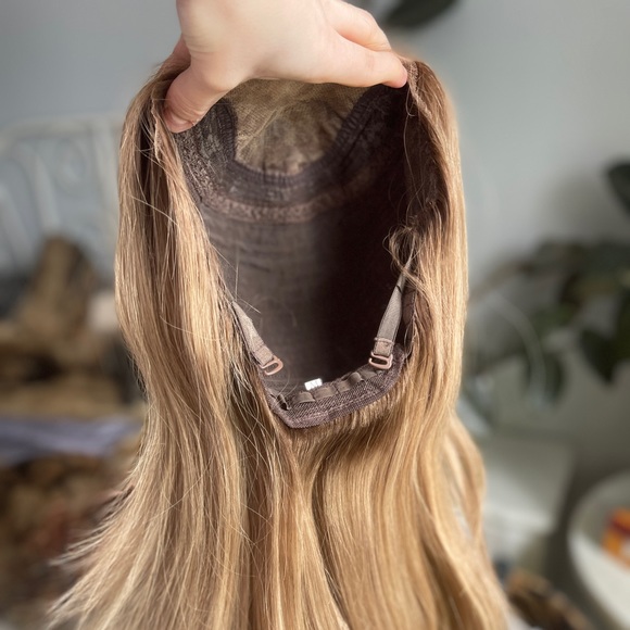 Brazilian Human Hair Premium lace top wig 22” Length Size medium Glueless Cap - Picture 4 of 9